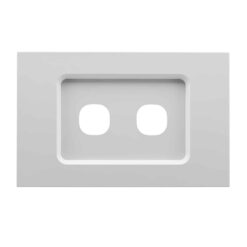 Clipsal Saturn Zen Grid and Plate 2 Gang Less 30 Series Mech Zen White | Z4032VH-ZW