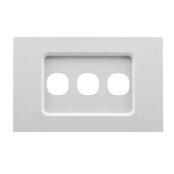 Clipsal Saturn Zen Grid and Plate 3 Gang Less 30 Series Mech Zen White | Z4033VH-ZW