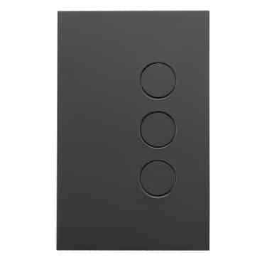 Clipsal Saturn Zen 3 Gang Switch With LED Indicator 20A/16AX Zen Black | Z4063PBL-ZB