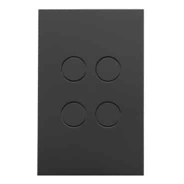 Clipsal Saturn Zen 4 Gang Switch With LED Indicator 20A/16AX Zen Black | Z4064PBL-ZB