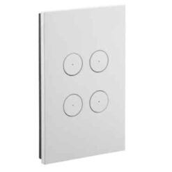 Clipsal Saturn Zen 4 Gang Switch With LED Indicator 20A/16AX Zen White | Z4064PBL-ZW