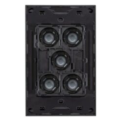 Clipsal Saturn Zen Grid and Plate Less Mechanism 5 Gang Zen Black | Z4065VH-ZB