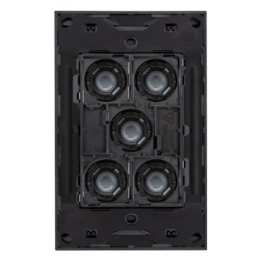 Clipsal Saturn Zen Grid and Plate Less Mechanism 5 Gang Zen Black | Z4065VH-ZB