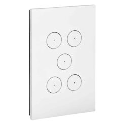Clipsal Saturn Zen Grid and Plate Less Mechanism 5 Gang Zen White | Z4065VH-ZW