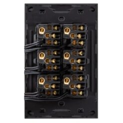 Clipsal Saturn Zen 6 Gang Switch With LED Indicator 20A/16AX Zen Black | Z4066PBL-ZB
