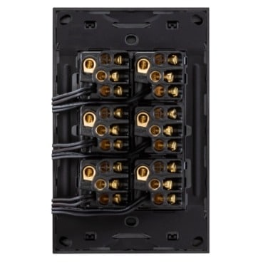 Clipsal Saturn Zen 6 Gang Switch With LED Indicator 20A/16AX Zen Black | Z4066PBL-ZB