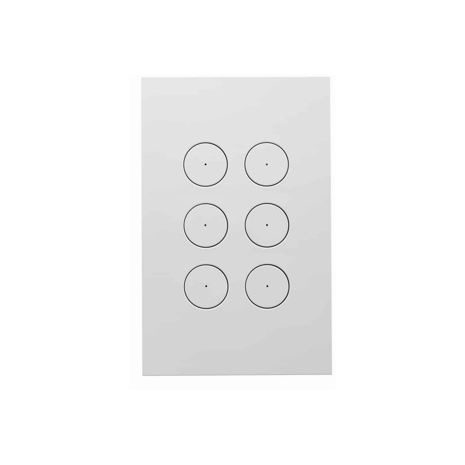 Clipsal Saturn Zen Grid and Plate Less Mechanism 6 Gang Zen White | Z4066VH-ZW