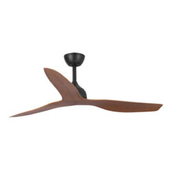 Fanco Eco Style DC Ceiling Fan with Remote - Black with Koa Blades 52" | F4010/205A