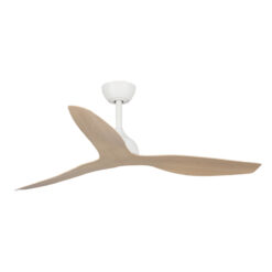 Fanco Eco Style DC Ceiling Fan with Remote - White with Beechwood Blades 52" | F4010/121A