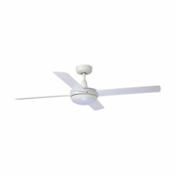 Fanco Eco Silent DC Ceiling Fan with LED Light & Remote - White 48" | F1101/101B