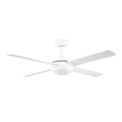 Fanco Eco Silent Deluxe DC Ceiling Fan with LED Light & Remote - White 52" | F1201/101B