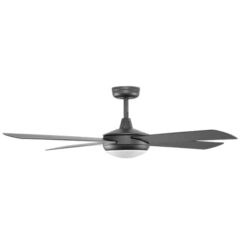 Alternative view of Fanco Eco Silent Deluxe DC Ceiling Fan with LED Light & Remote - Black 56" | F1221/202B
