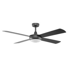 Fanco Eco Silent Deluxe DC Ceiling Fan with LED Light & Remote - Black 56" | F1221/202B