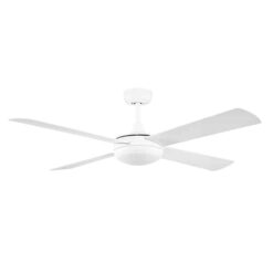 Fanco Eco Silent Deluxe DC Ceiling Fan with LED Light & Remote - White 56" | F1221/101B
