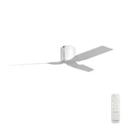 Fanco Flow DC Ceiling Fan with LED Light & Remote - White 52" | KF0151/101A
