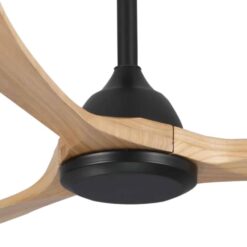 Alternative view of Fanco Sanctuary DC Ceiling Fan with Remote - Black with Natural Blades 52" | F6000/219A
