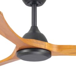 Fanco Sanctuary DC Ceiling Fan with Remote - Black with Teak Blades 52" | F6000/218A - Image 5