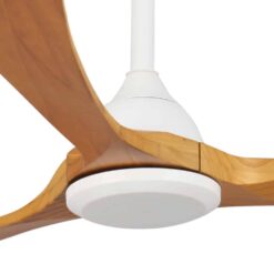 Alternative view of Fanco Sanctuary DC Ceiling Fan with Remote - White with Teak Blades 52" | F6000/118A