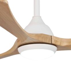 Alternative view of Fanco Sanctuary DC Ceiling Fan with LED Light & Remote - White with Natural Blades 52" | F6001/119A