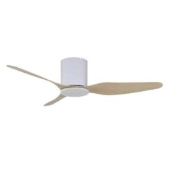 Fanco Studio SMART DC Ceiling Fan with Remote - White with Beechwood Blades 48" | F9010/121B