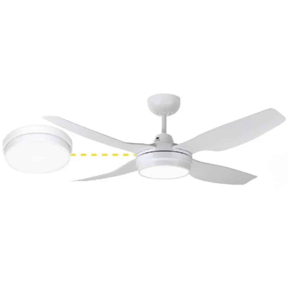 Fantech Trade Quinton DC Ceiling Fan Dimmable Light Kit Tri-Colour White | QTNDCLEDKITWH