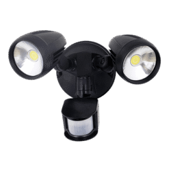 Domus MURO-PRO Twin LED Sensor Flood 2x15W Tri-Col IP54 Black | 25062