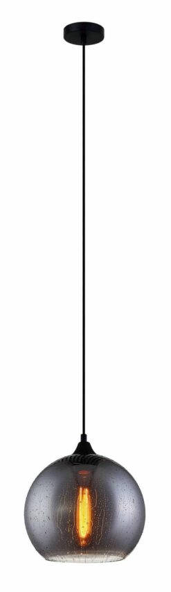 CLA PENDANT ES Smoke Blk (Glass) WINE GLASS w/Raindrop OD250mm | CHUVA2
