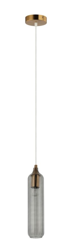 CLA PENDANT ES Smokey Blk Glass CYLINDER OD80mm | MANGA1