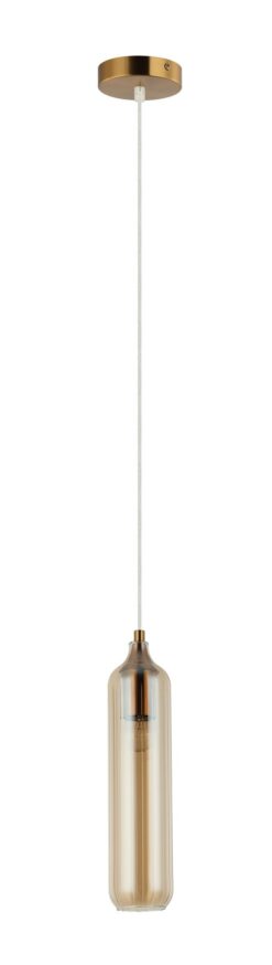 CLA PENDANT ES Amber Glass CYLINDER OD80mm | MANGA4