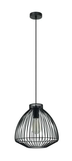 CLA PENDANT ES OD300mm H285mm BLK Cone (Concave) Wire Cage | MANU1