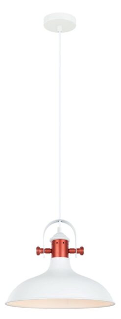 CLA PENDANT ES Matt Wh DOME w/Copper Highlights OD360mm | NARVIK1