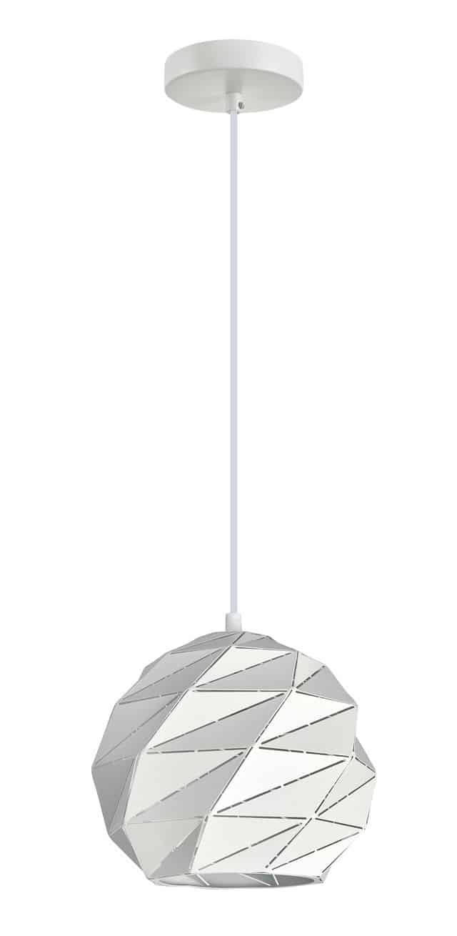CLA PENDANT ES 60W Matte White Dome Lrg Iron OD320mm x H3215mm | ORIGAMI4