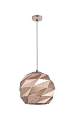 CLA PENDANT ES 60W Rose Gold Dome Lrg Iron OD320mm x H3215mm | ORIGAMI5