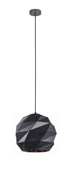 CLA PENDANT ES 60W Matte Grey Dome Lrg Iron OD320mm x H3215mm | ORIGAMI6