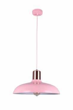 CLA PENDANT ES Matt Pink DOME w/Copper Highlight OD400mm | PASTEL10A