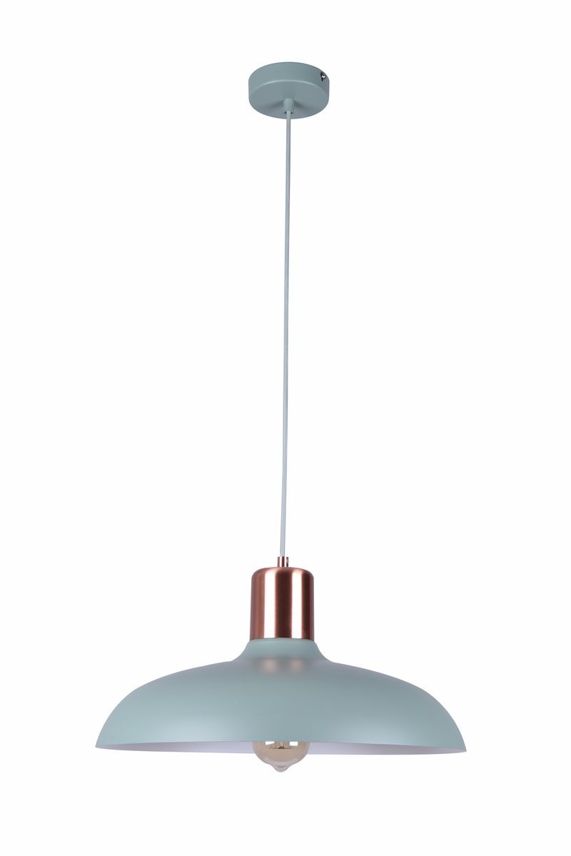 CLA PENDANT ES Matt Green DOME w/Copper Highlight OD400mm | PASTEL12A