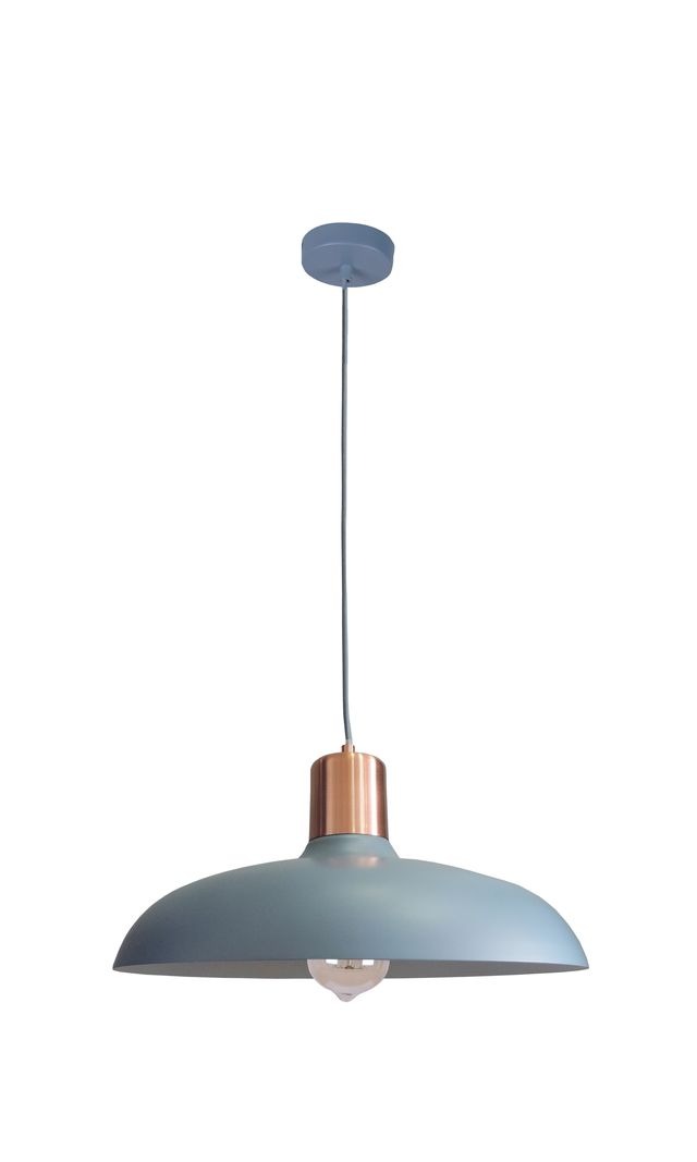CLA PENDANT ES Matt Blue DOME w/Copper Highlight OD400mm | PASTEL13A
