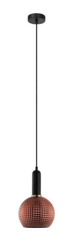 CLA PENDANT ES OD200mm H320mm Wine Glass Copper Segmented Glass | PELOTA4
