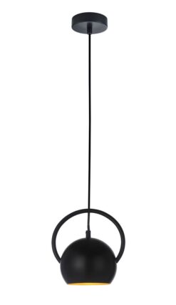 CLA PENDANT ES MATT BLK DOME OD200mm | BELLA2