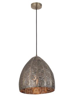CLA PENDANT ES 60W Embossed Ellipse Aged Brass Steel OD310mm X L320m | SARI1