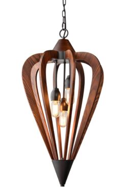 CLA PENDANT ESx3 Tuscan Coffee Cherry Wood MED ARROW OD420mm | SENORITA2