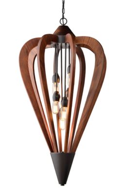 CLA PENDANT ESx6 Tuscan Coffee Cherry Wood LGE ARROW OD588mm | SENORITA3
