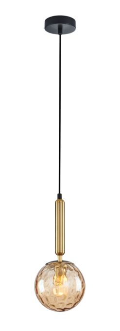 CLA PENDANT ES 10W Bronze Amber Spherical Glass Enclosed | TRATTINO1