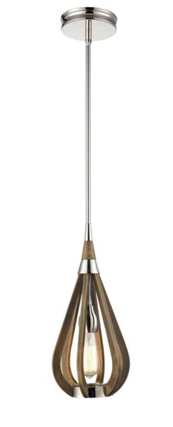 CLA PENDANT ES Taupe Wood SML TEAR DROP OD180mm | BONITO1