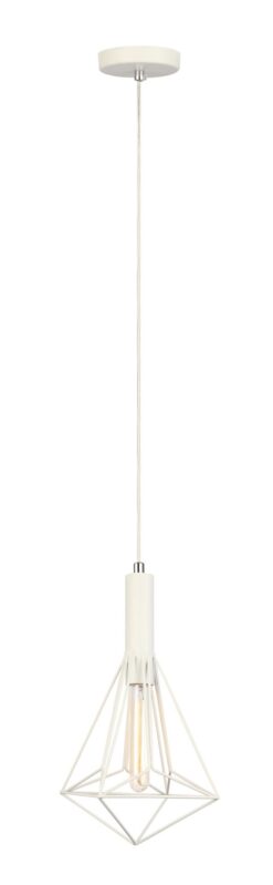 CLA PENDANT ES Wh LGE DIAMOND CAGE OD250mm | WHITEBAND6
