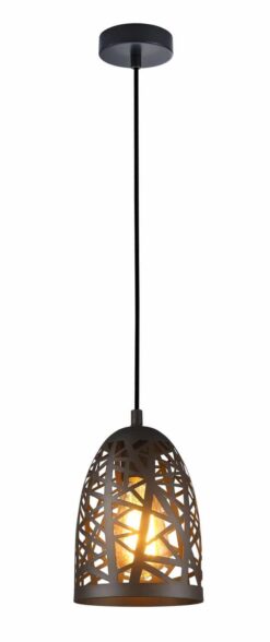 CLA PENDANT ES 72W Black Iron Cage Ellipse OD140mm x H200mm | ESCAMA1