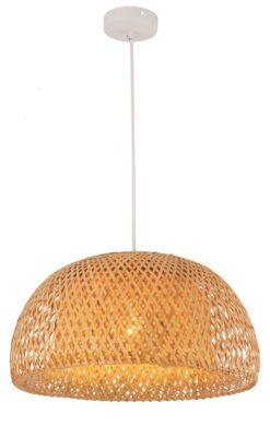 CLA PENDANT ES 40W Sml Bamboo Finish OD380mm x L230mm | CANASTA1