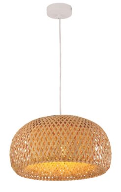 CLA PENDANT ES 40W Lge Bamboo Finish OD450mm x L260mm | CANASTA2