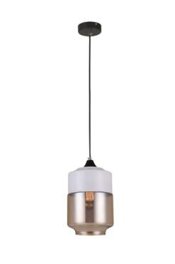 CLA PENDANT ES WH w/Amber Glass JAR OD180mm | CASA1