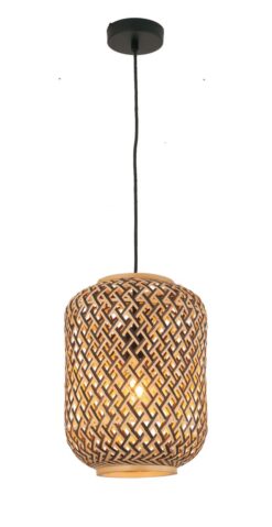 CLA PENDANT ES 40W Cylinder Bamboo Cage OD250mm X L360m | CESTA1